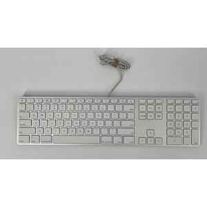 Genuine Apple A1243 USB Wired Aluminum Keyboard with Numeric KeyPad - Tested
